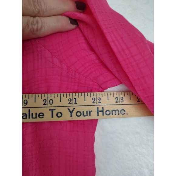 Additions by Chico's Pink Button Down 3/4 Sleeve Top Career, Size 2 Large - Picture 4 of 9